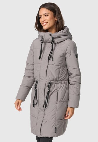 NAVAHOO Winter Coat 'Zuckertatze XIV' in Grey: front