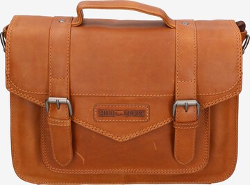 Valigetta ventiquattrore 'Borsa da lavoro uomo in vera pelle - RFID' di HILL BURRY in marrone: frontale