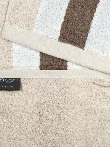 ROSS Handdoek 'Doubleface Stripes' in Beige