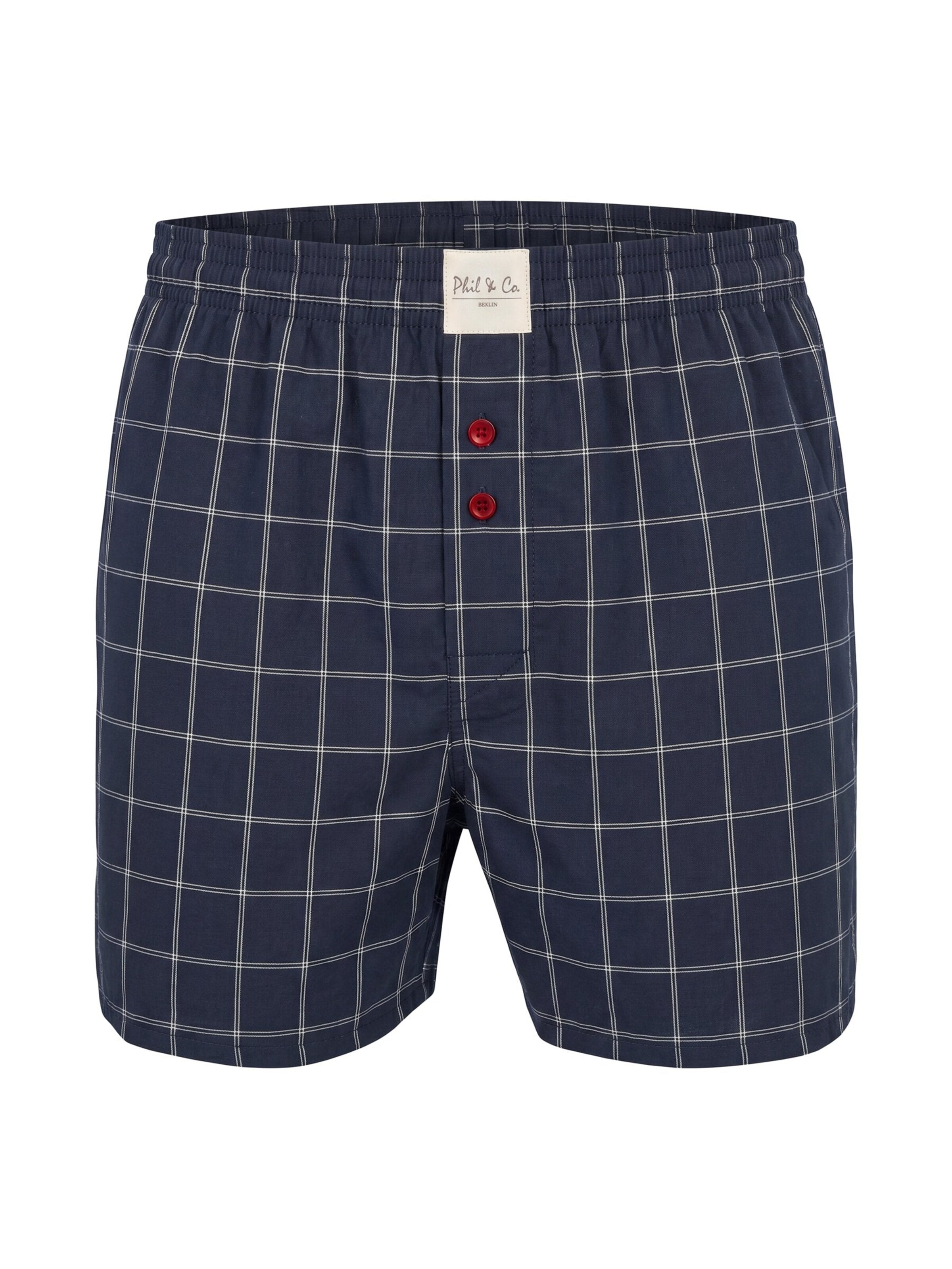 Phil & Co. Berlin Boxershorts 'Phil & Co. Berlin Men's Woven Boxers 4 Pack – Loose Fit Boxer Shorts – 60% Cotton & 40% Polyester – Breathable, Wrinkle-Resistant & Easy Care' in Gemengde kleuren