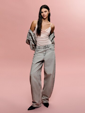 Bershka Shirt bodysuit in Pink