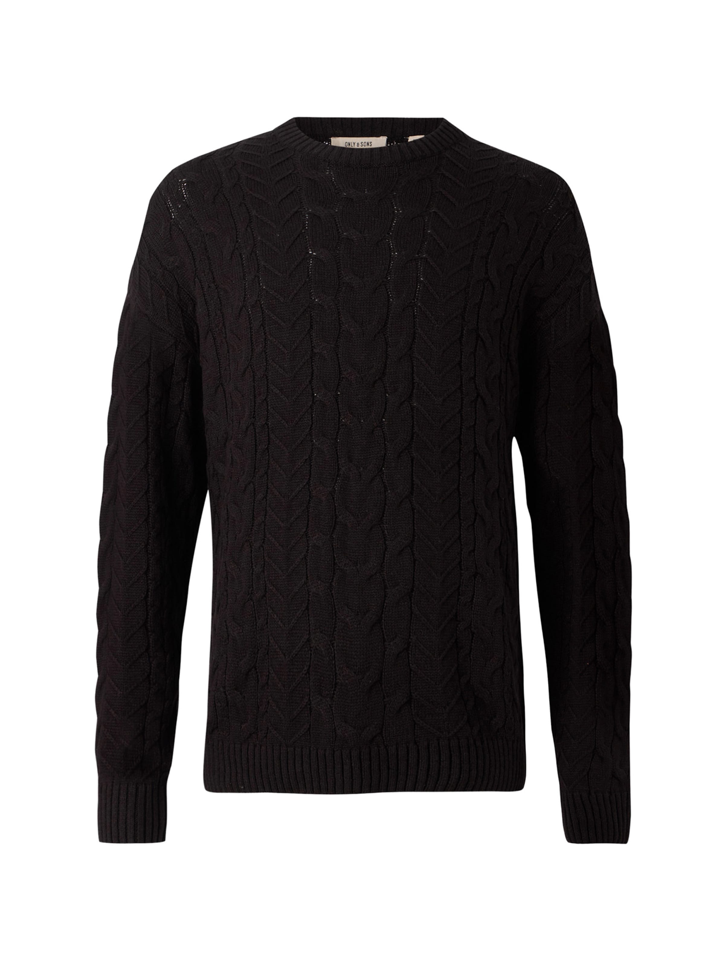 Only & Sons Πουλόβερ 'ONSMACK' σε μαύρο: μπροστά