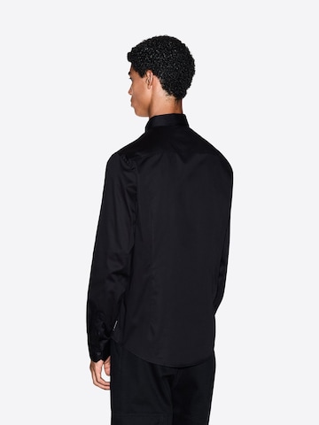 Coupe slim Chemise 'Camicia AX ARMANI EXCHANGE da Uomo - 8NZCBD0113' ARMANI EXCHANGE en noir