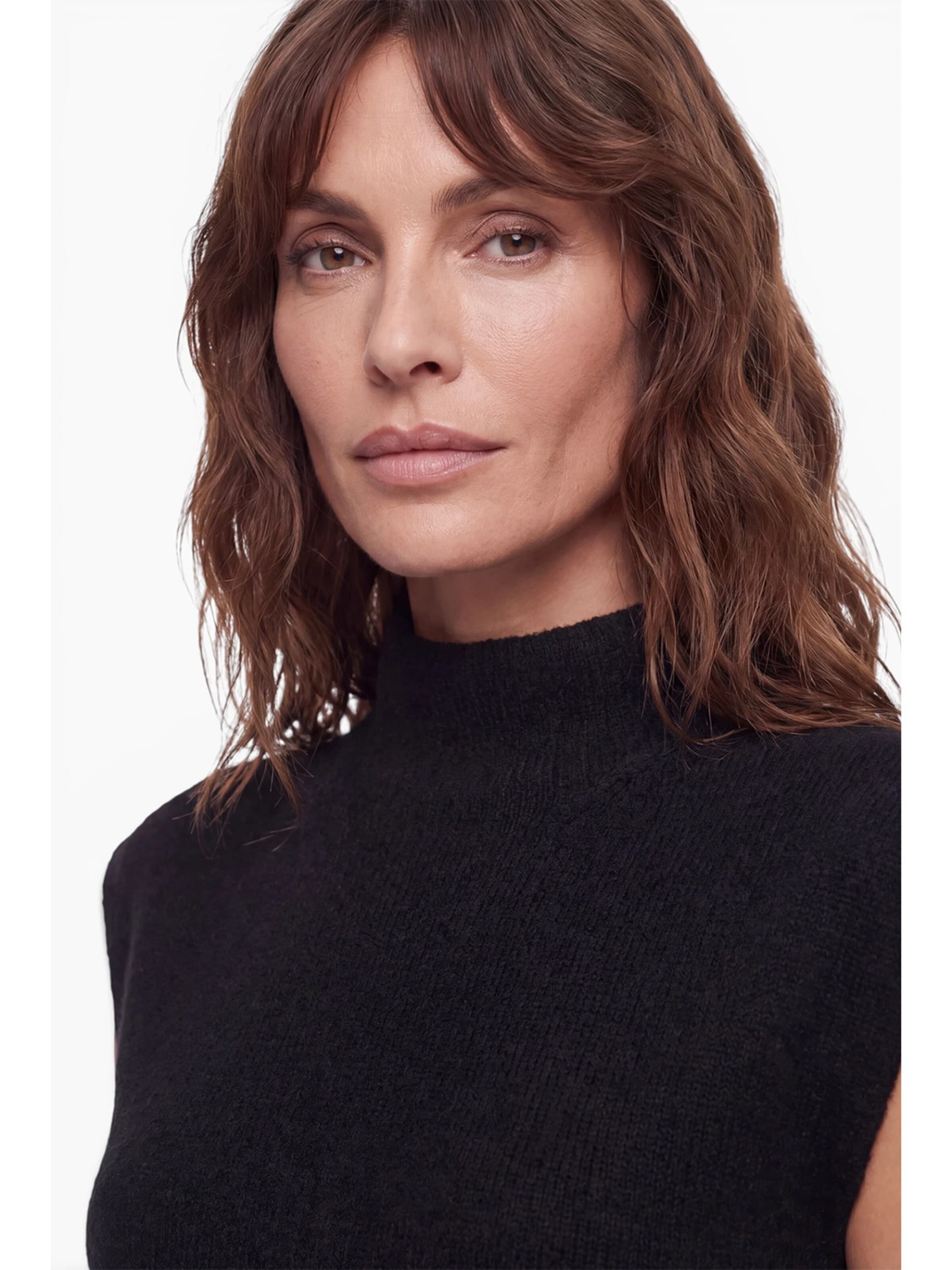 Anse Victorin Knitted top 'Lara' in Black