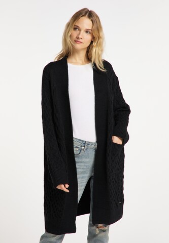 DreiMaster Vintage Knit Cardigan in Black: front