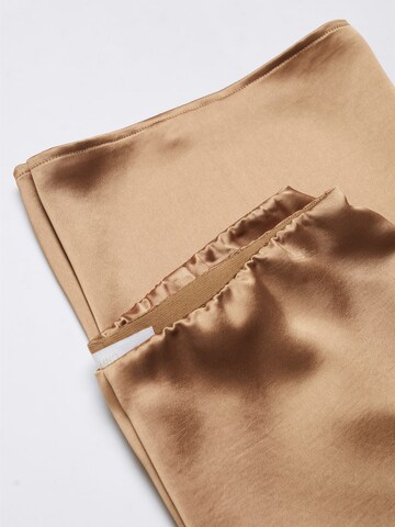 MANGO Wide leg Pants 'Pelayo' in Brown