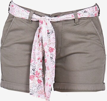 Le Temps Des Cerises Slimfit Shorts LIVE2 im sommerlichen Look in Grau: predná strana