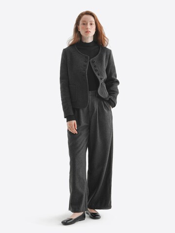 TorWeit Knit Cardigan 'Wool-Blend Coat Short' in Black