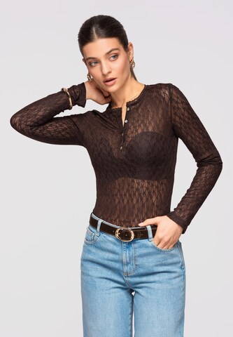 Chemisier 'OW-TS-E0013' Ombre en marron : devant