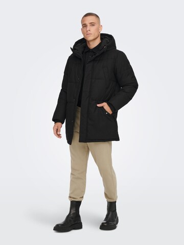 Only & Sons Winter Jacket 'MATHEO' in Black