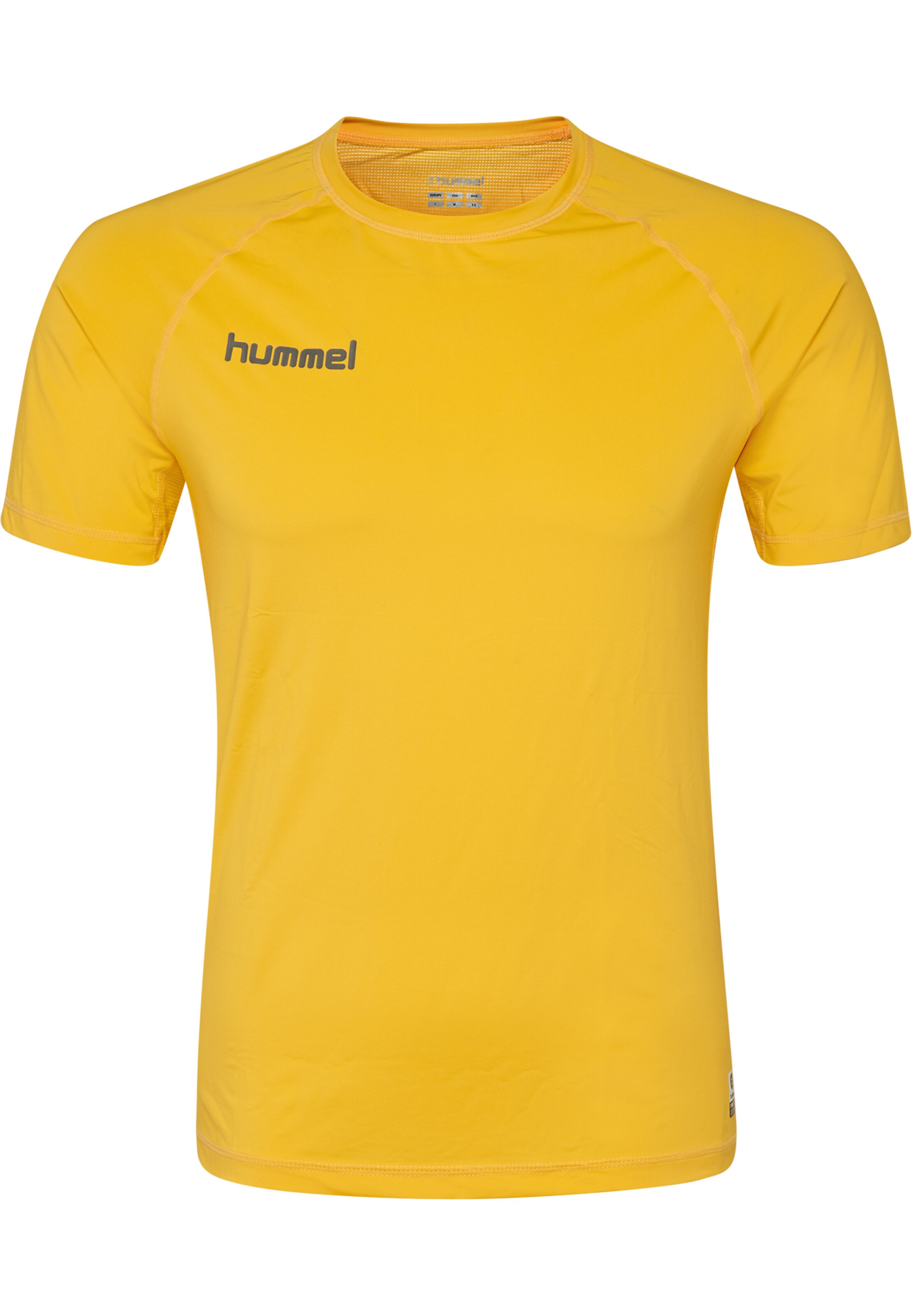 T-Shirt fonctionnel Hummel en jaune : devant