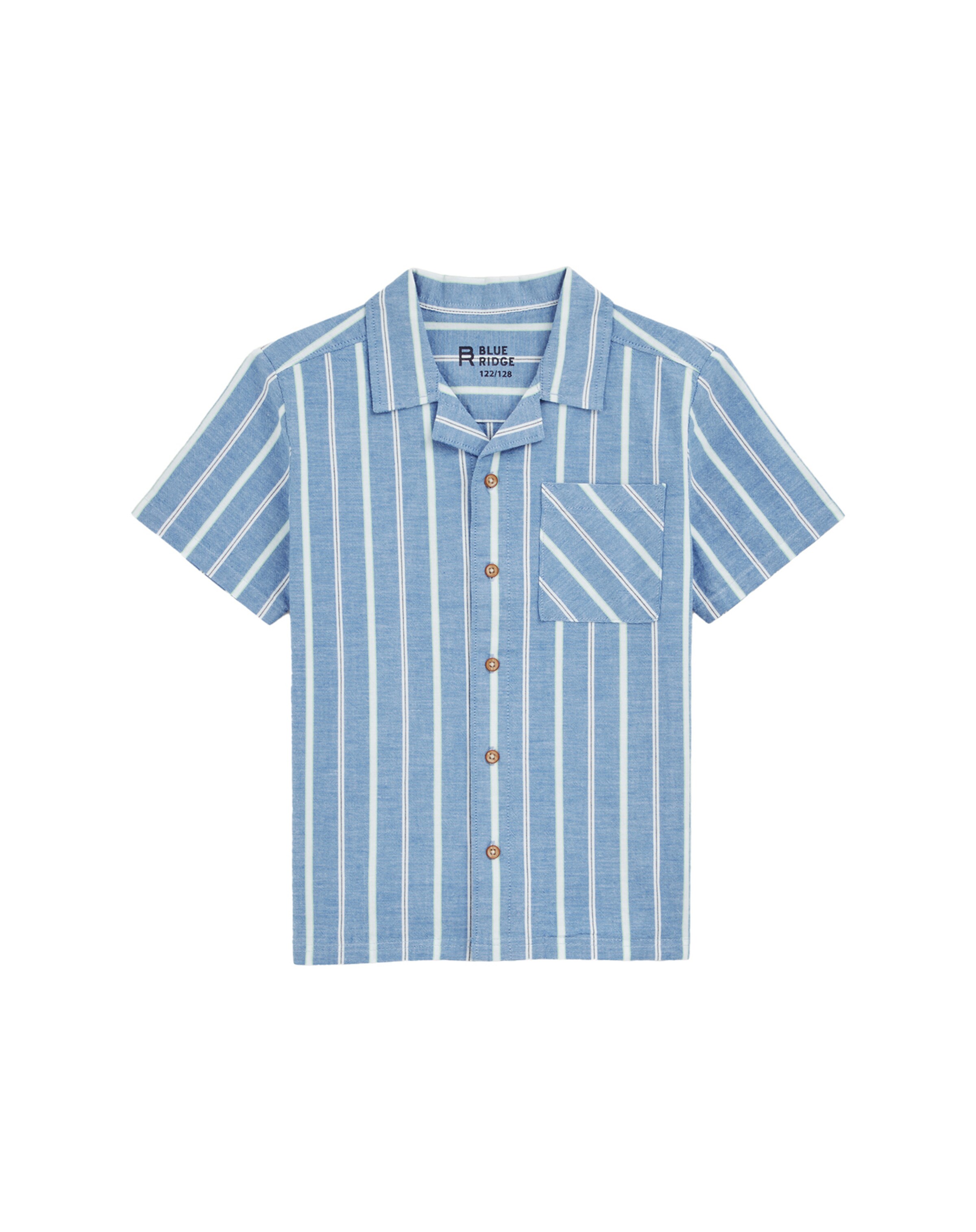 WE Fashion Rovný strih Košeľa - Modrá: predná strana