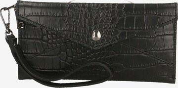 Pochette 'Borsetta Portafoglio Noemy Pelle Stampa Coccodrillo Made in Italy' di Gave Lux in nero: frontale