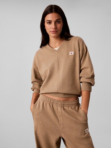 Calvin Klein Jeans Sweatshirt in Beige