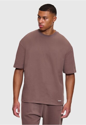 T-Shirt Dropsize en marron : devant