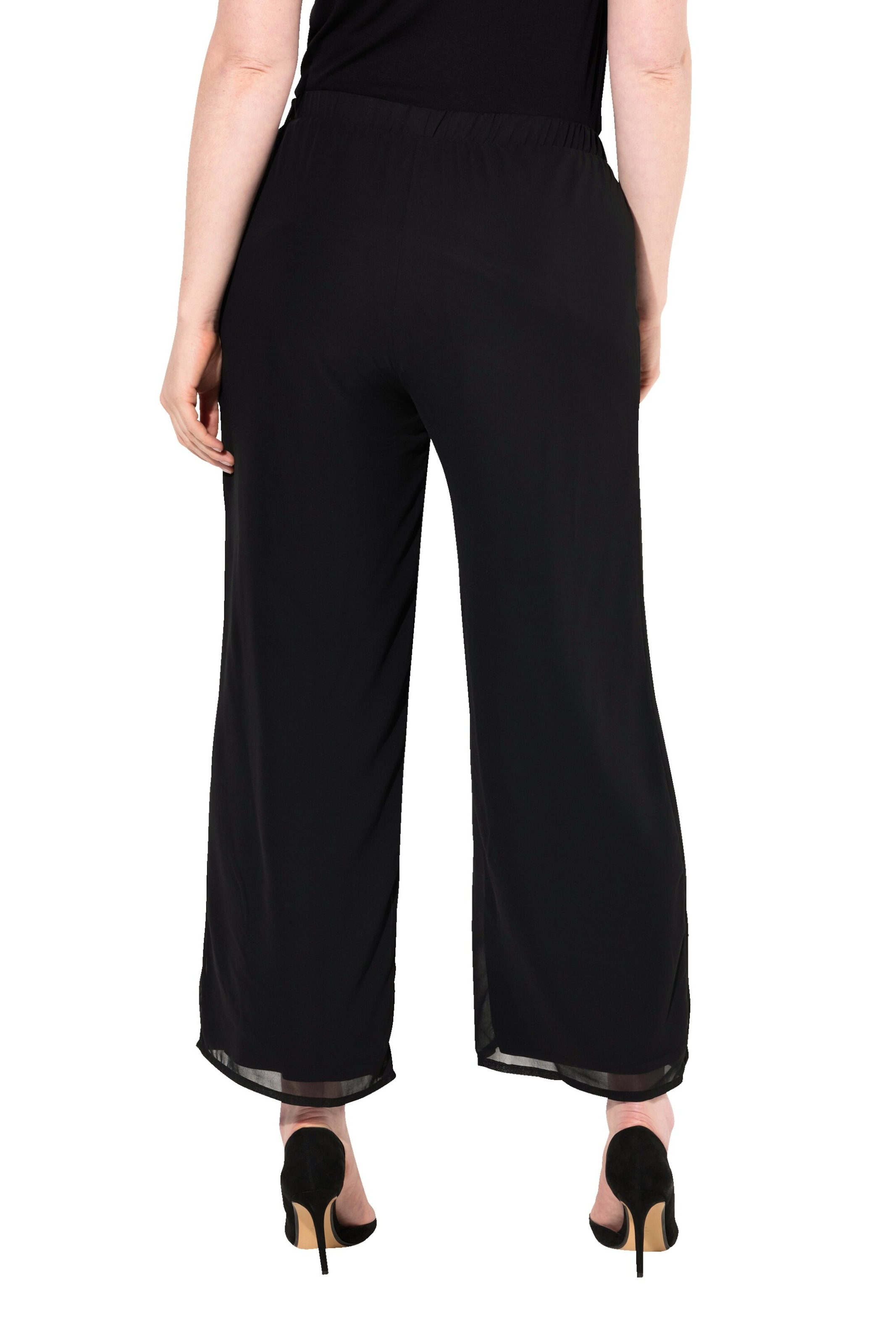 Ulla Popken Bő szár Nadrág - fekete