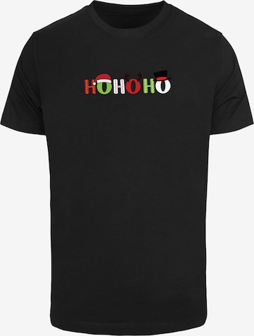 Merchcode Shirt 'Christmas Ho Ho Ho' in Black: front