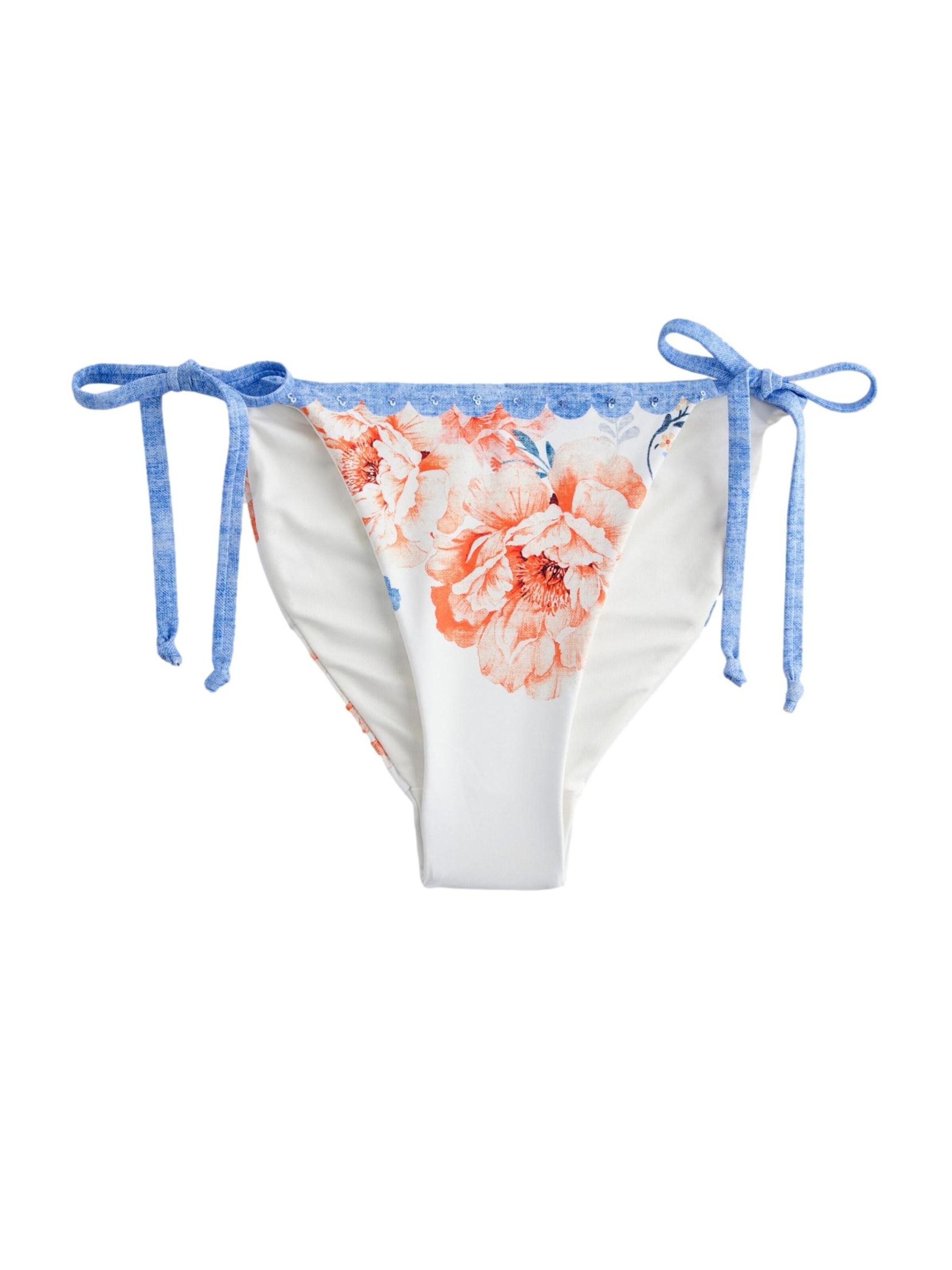 Slip costum de baie Next pe albastru deschis / portocaliu deschis / alb, Vizualizare produs