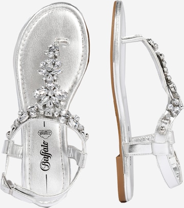 BUFFALO T-Bar Sandals 'Rhonda' in Silver