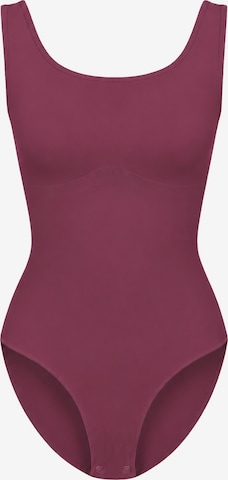 Body modellante 'Tank Sculpting Bodysuit with Slip' di cfab in lilla: frontale