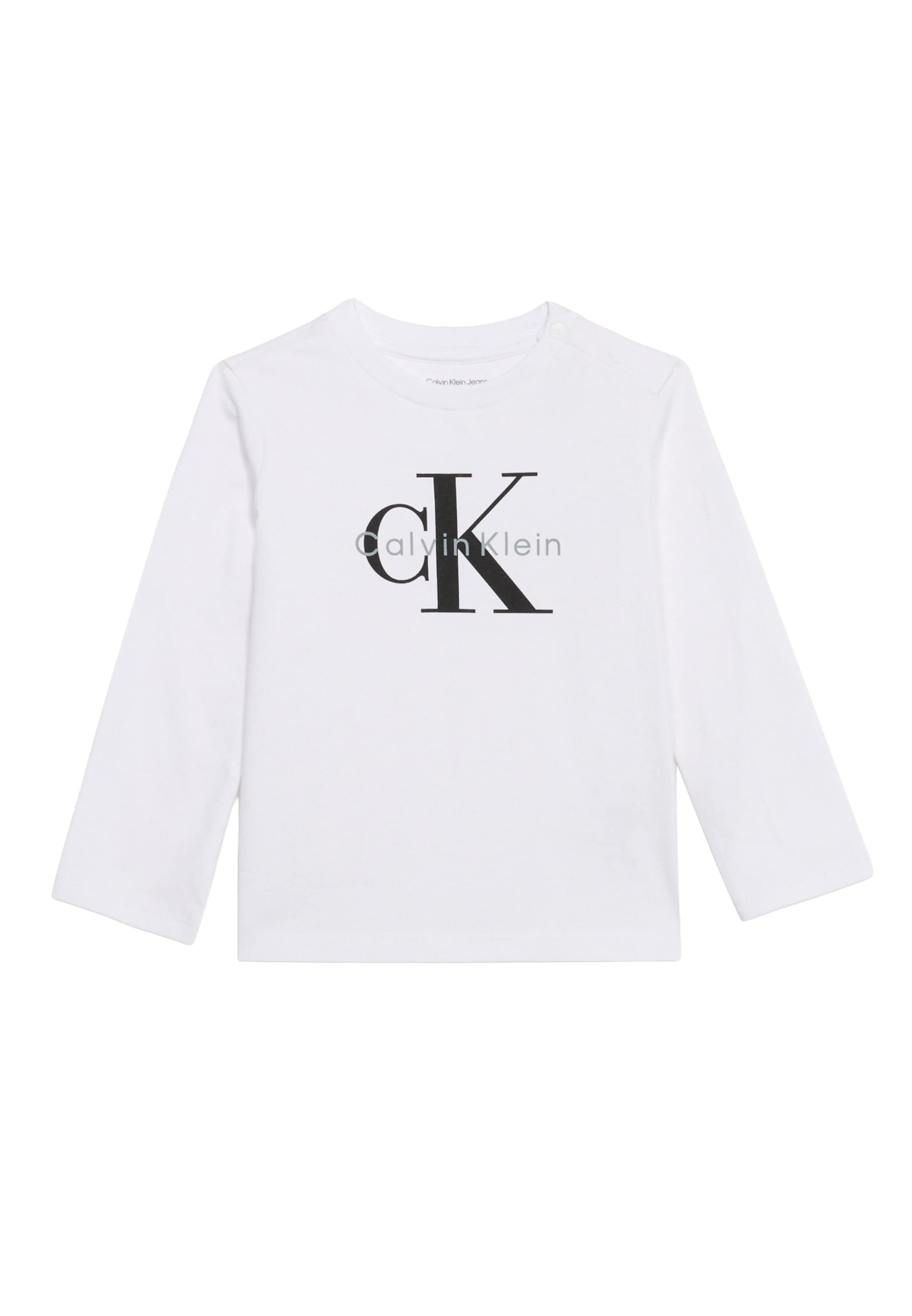 balta Calvin Klein Jeans Marškinėliai: priekis