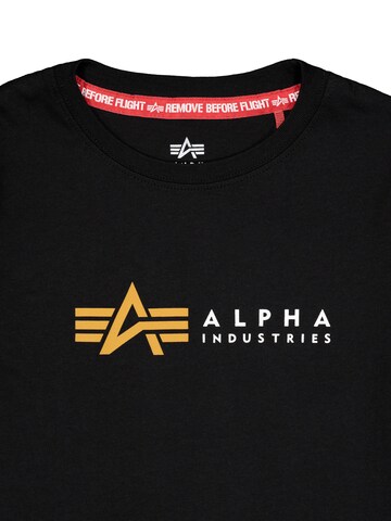 ALPHA INDUSTRIES Shirt 'Alpha Label' in Black