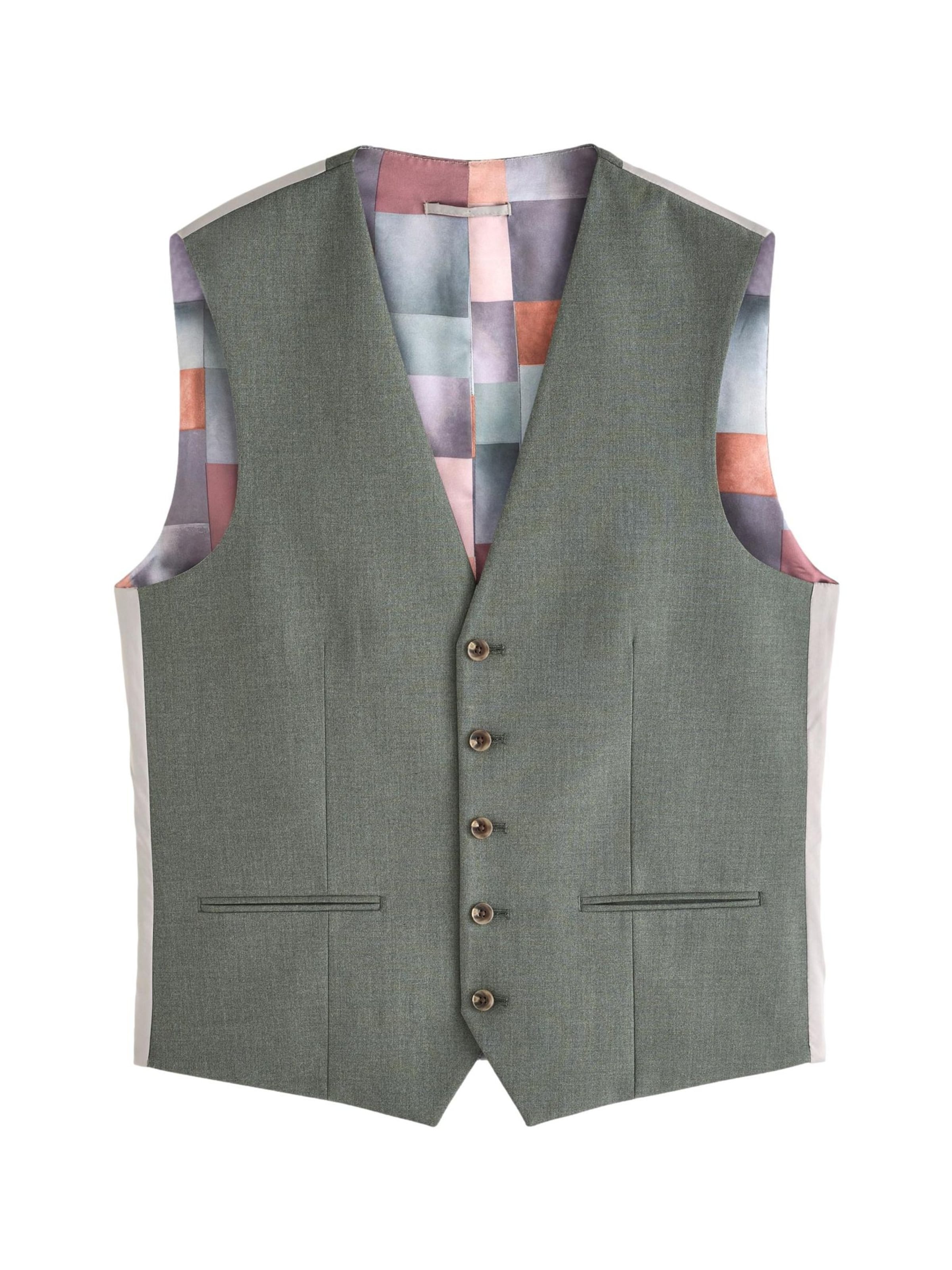 Loosefit Gilet de costume Next en vert : devant