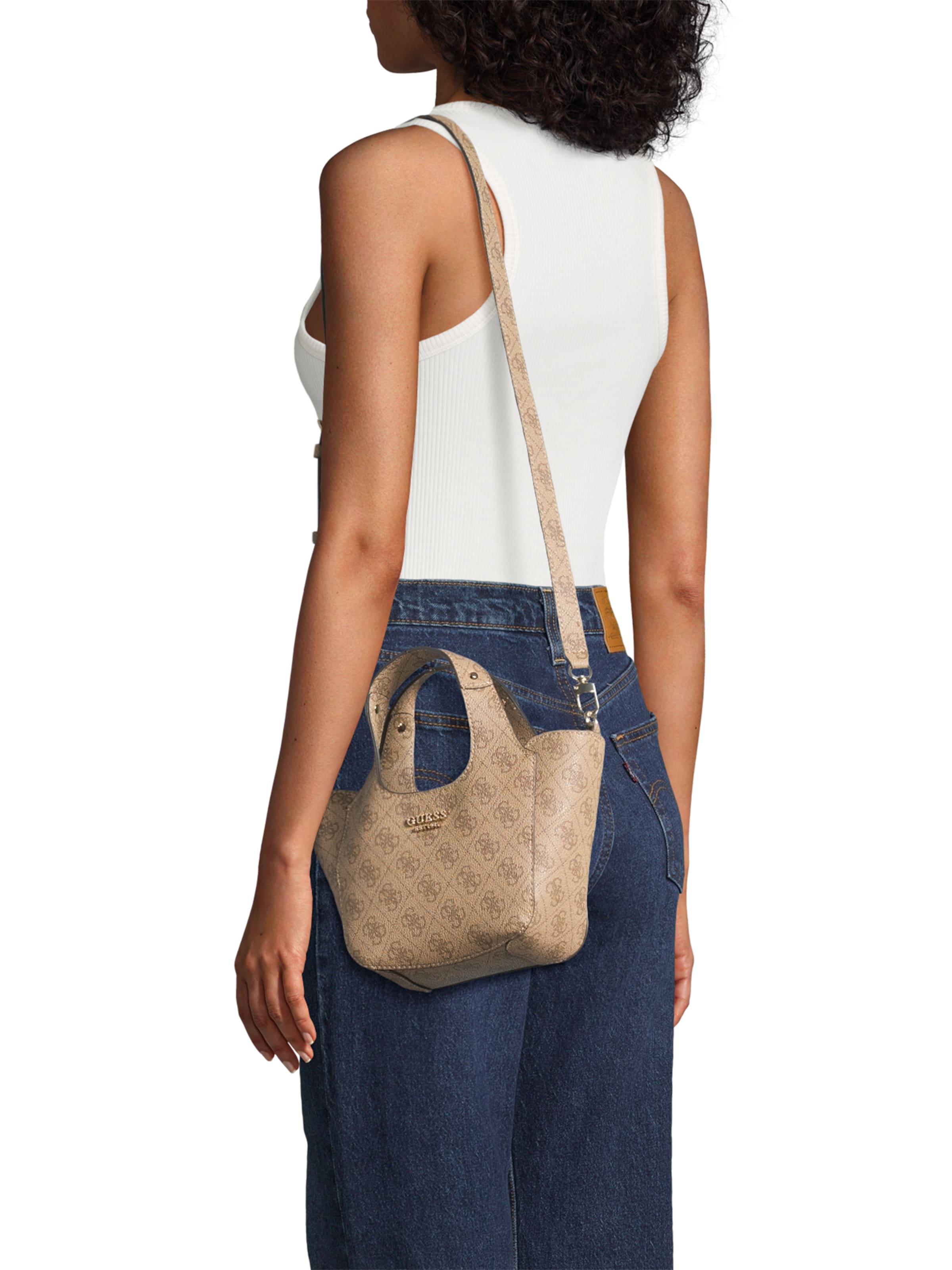 GUESS Сумки 'Calista' в Бежевый: спереди
