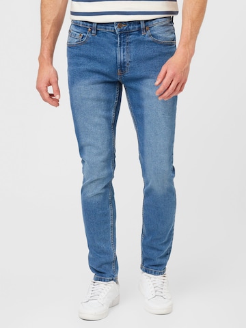 Denim Project Slimfit Jeans 'Mr. Red' in Blauw: voorkant