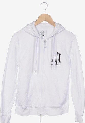 ARMANI EXCHANGE Sweatshirt & Zip-Up Hoodie in S in White: front