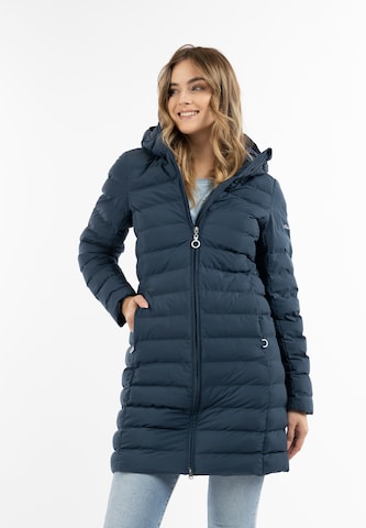 DreiMaster Maritim Winter Coat in Blue: front