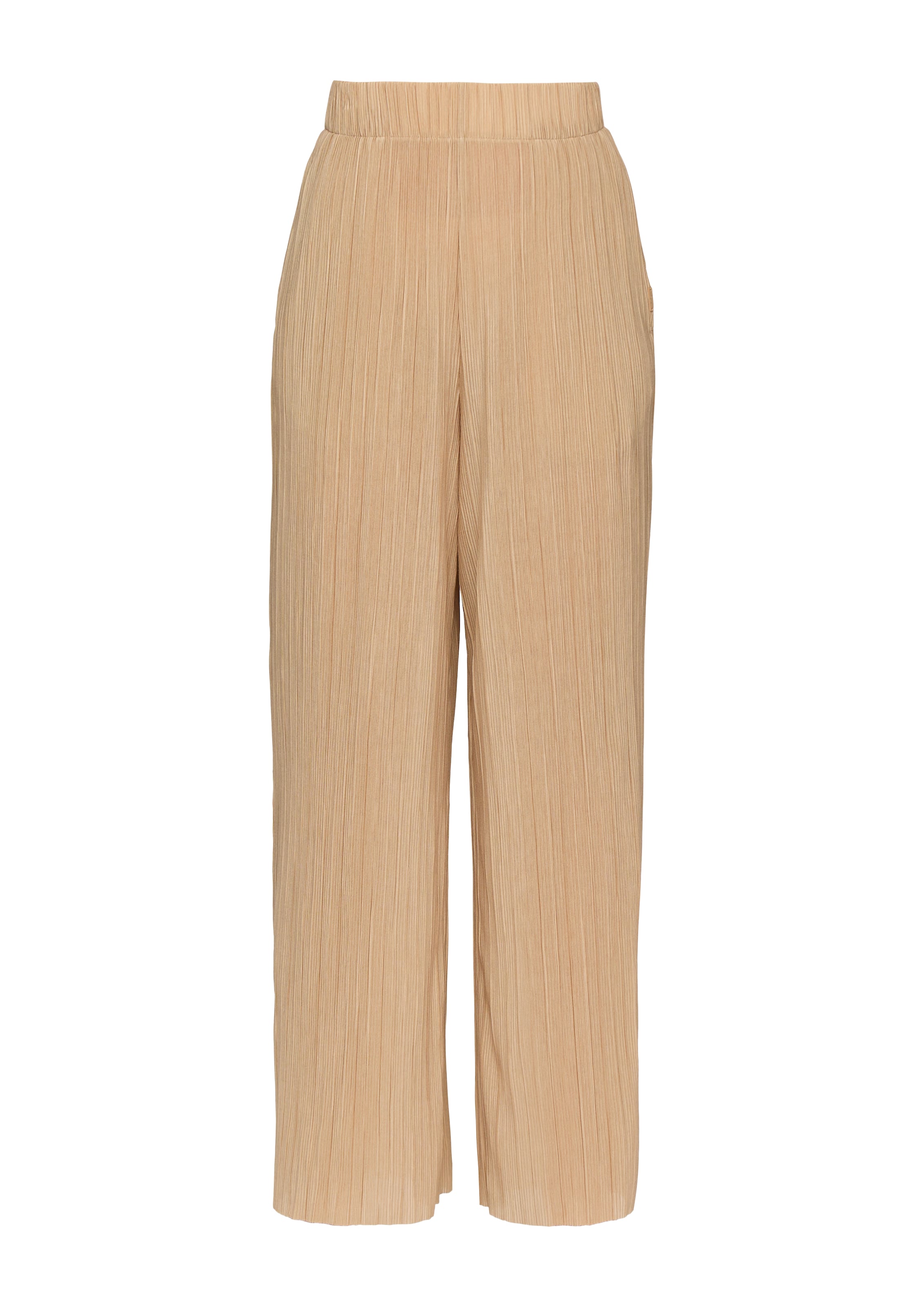 QS Wide Leg Hose in Beige: Vorderseite