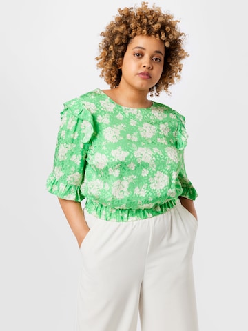 River Island Plus Blouse in Green: front