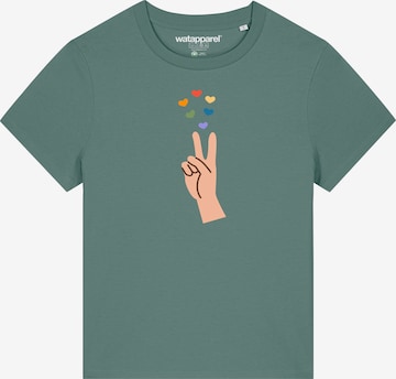 Watapparel T-Shirt 'Spread Love' in Grün: Vorderseite