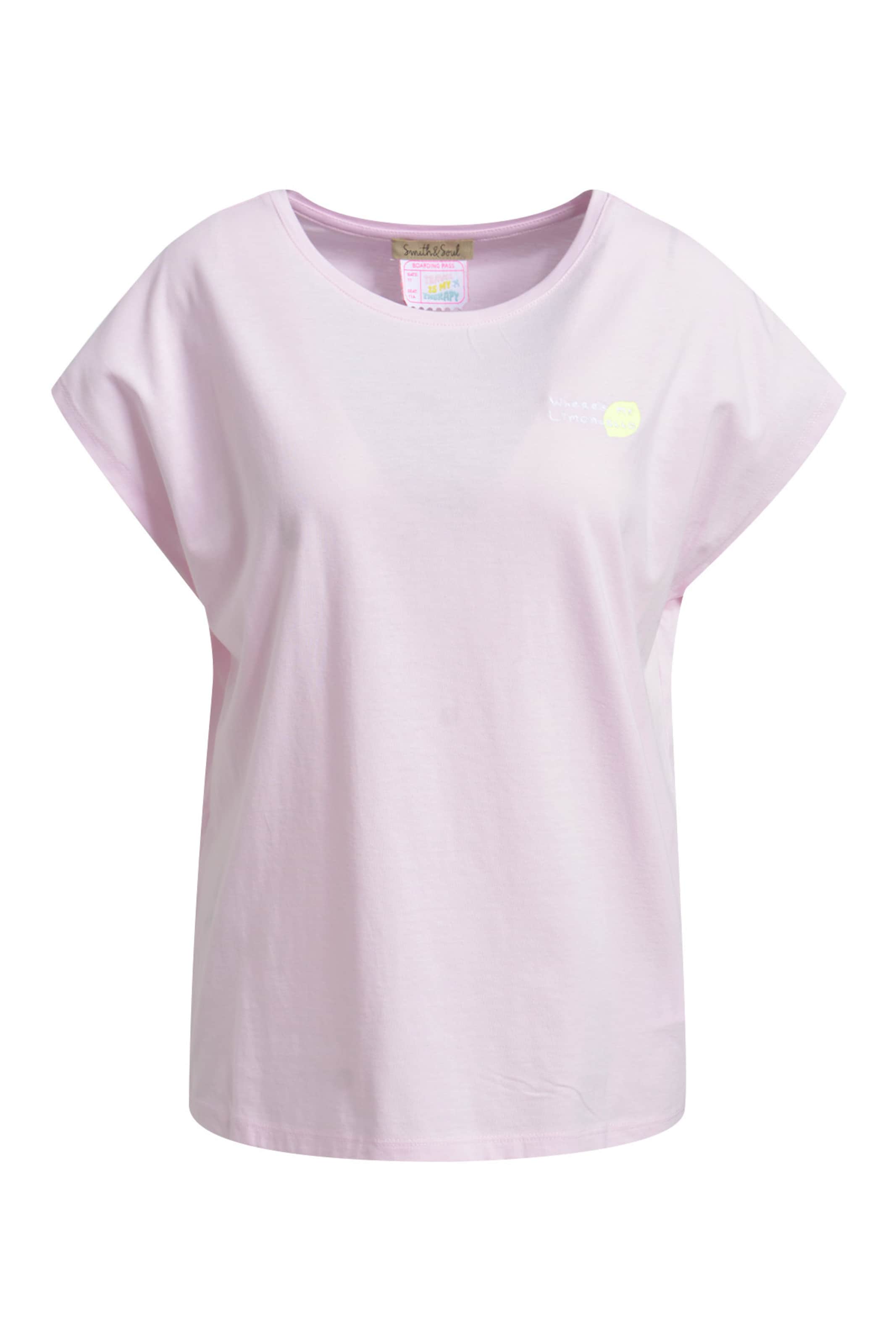 Smith&Soul Oversized Shirt mit Artwork in rosa, Produktansicht