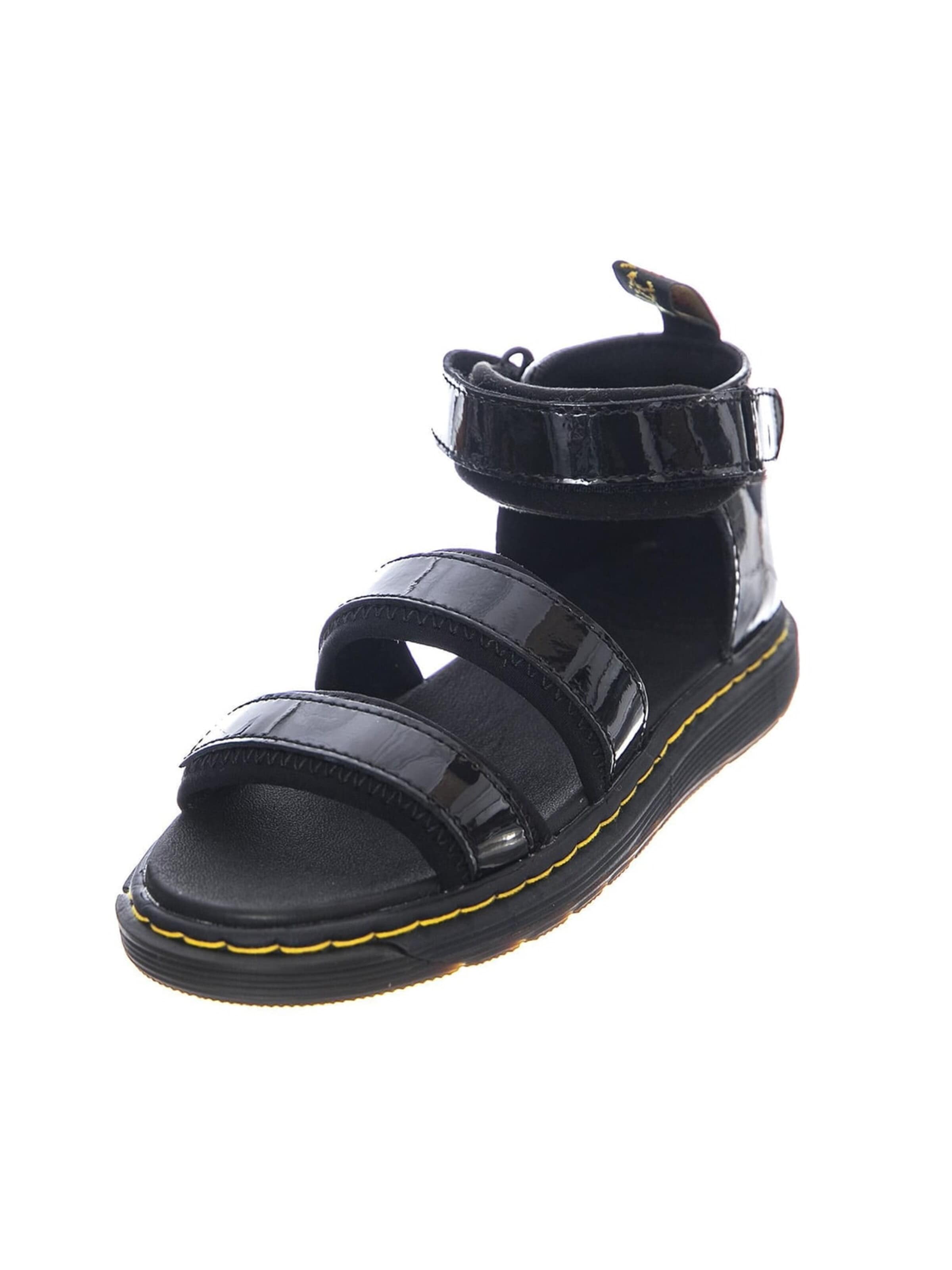 Sandales Dr. Martens en noir : devant