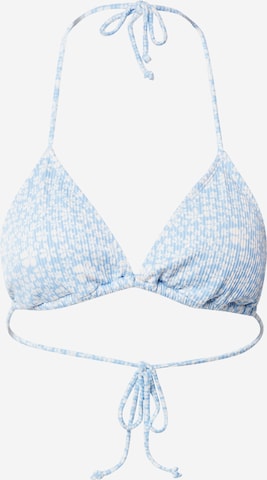 Cotton On BodyTrokutasti Bikini gornji dio - plava boja: prednji dio