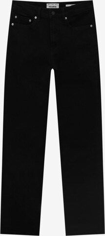 Pull&Bear Regular Jeans in Black: front