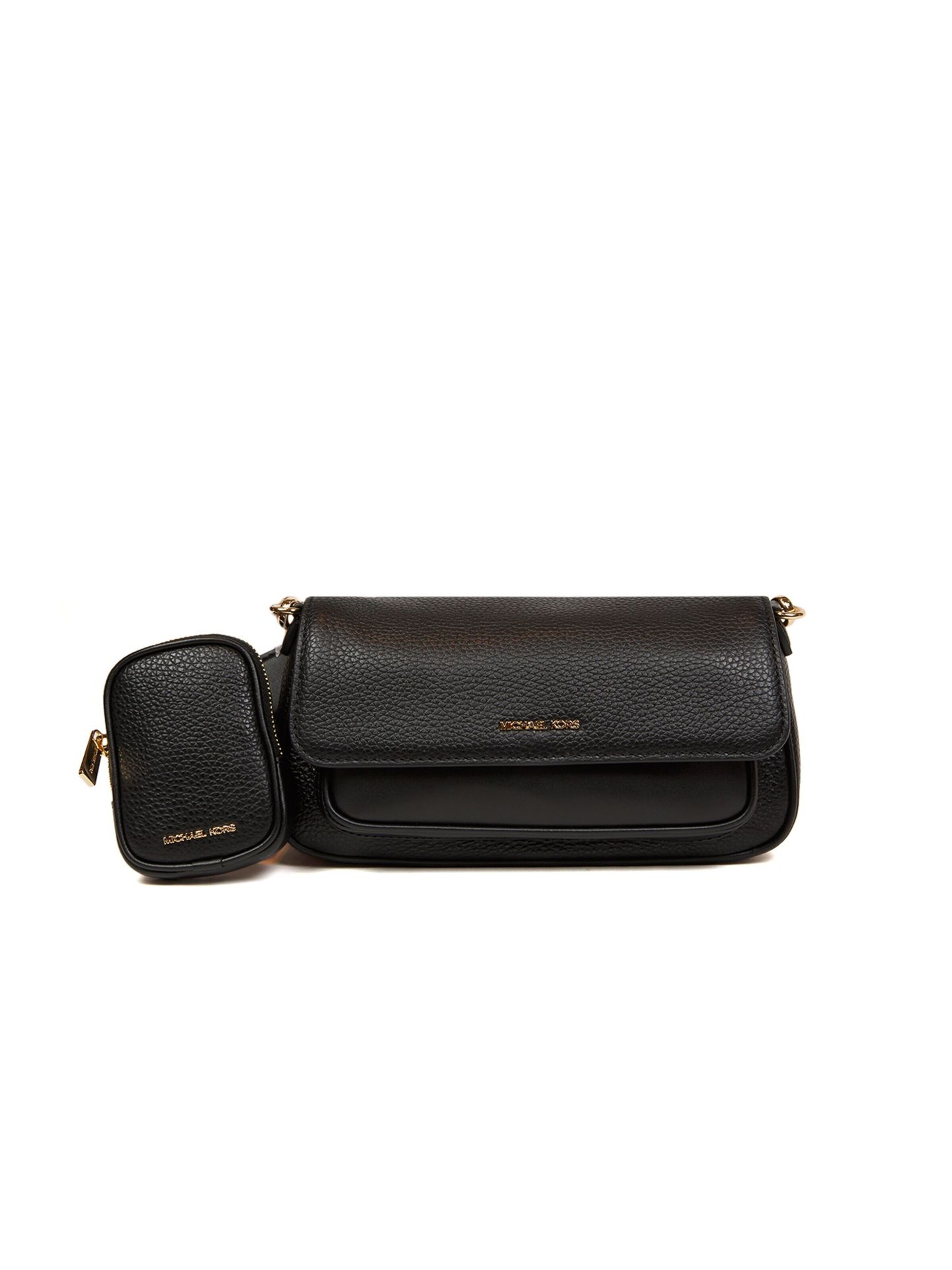 Michael Kors Crossbody bag 'Jet Set Travel Small Flap Crossbody With Tech Attachment' in Black: front