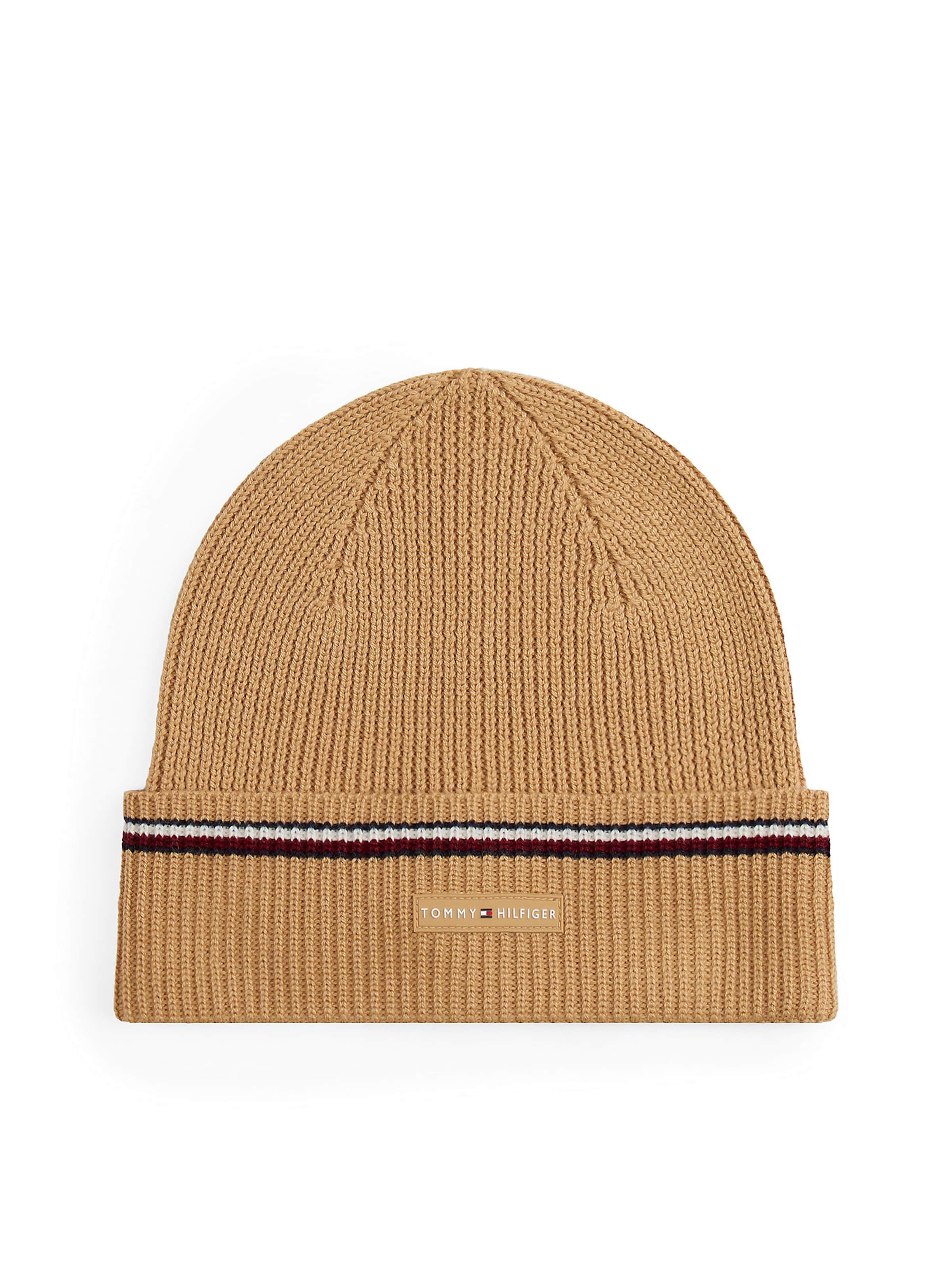 TOMMY HILFIGER Beanie in Beige: front
