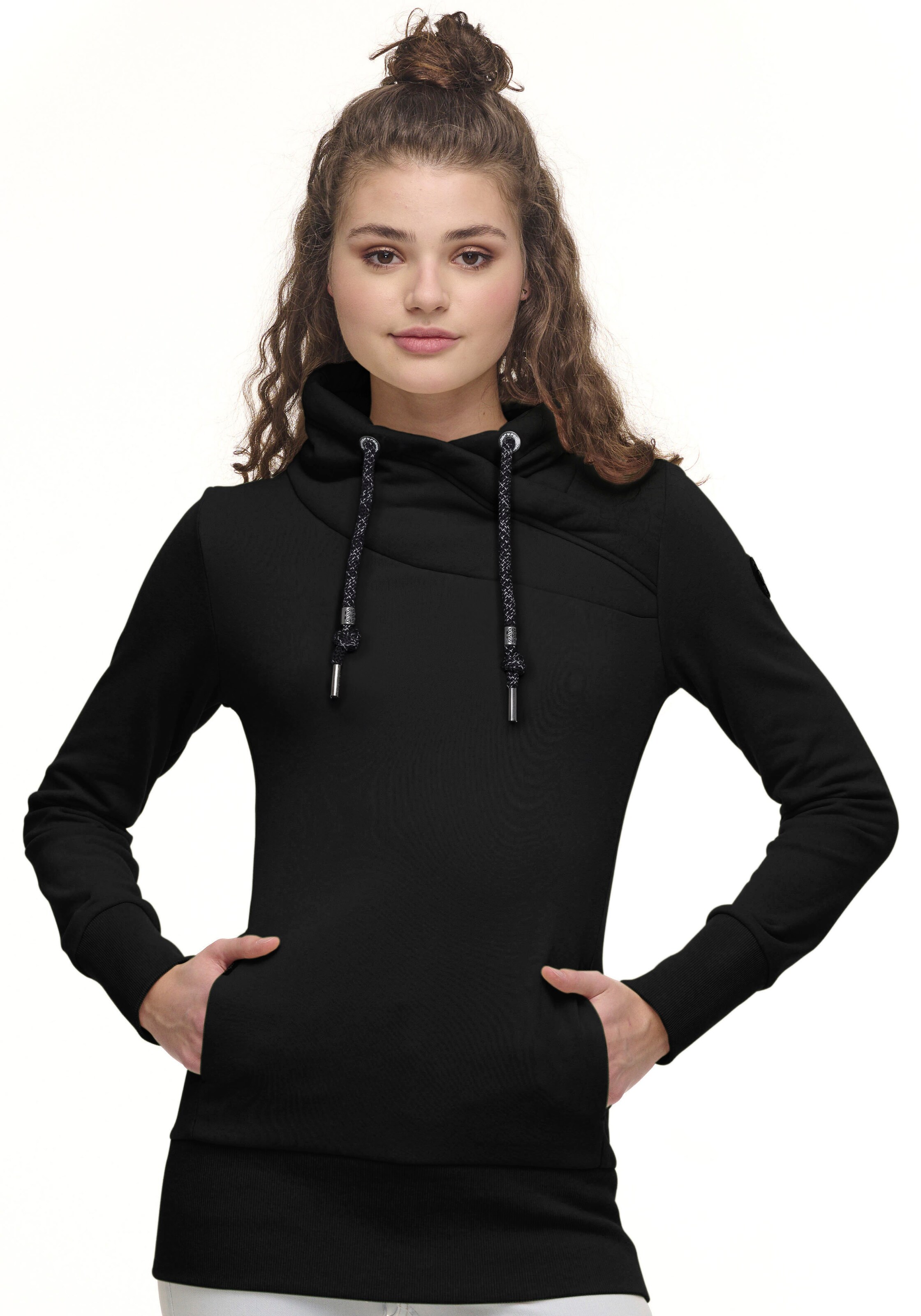 Ragwear Sweatshirt in Black: front