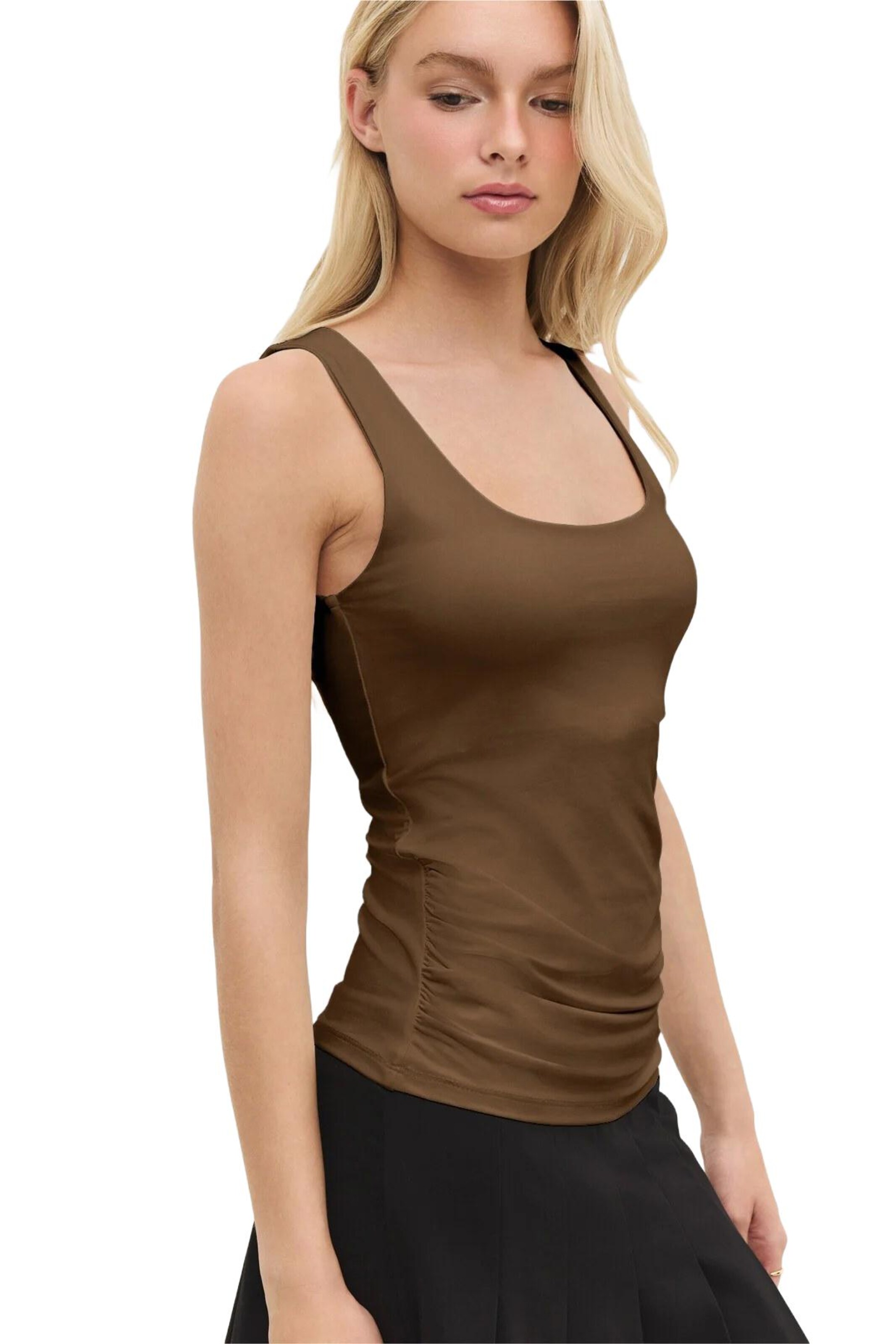 No Matter What Top in Brown