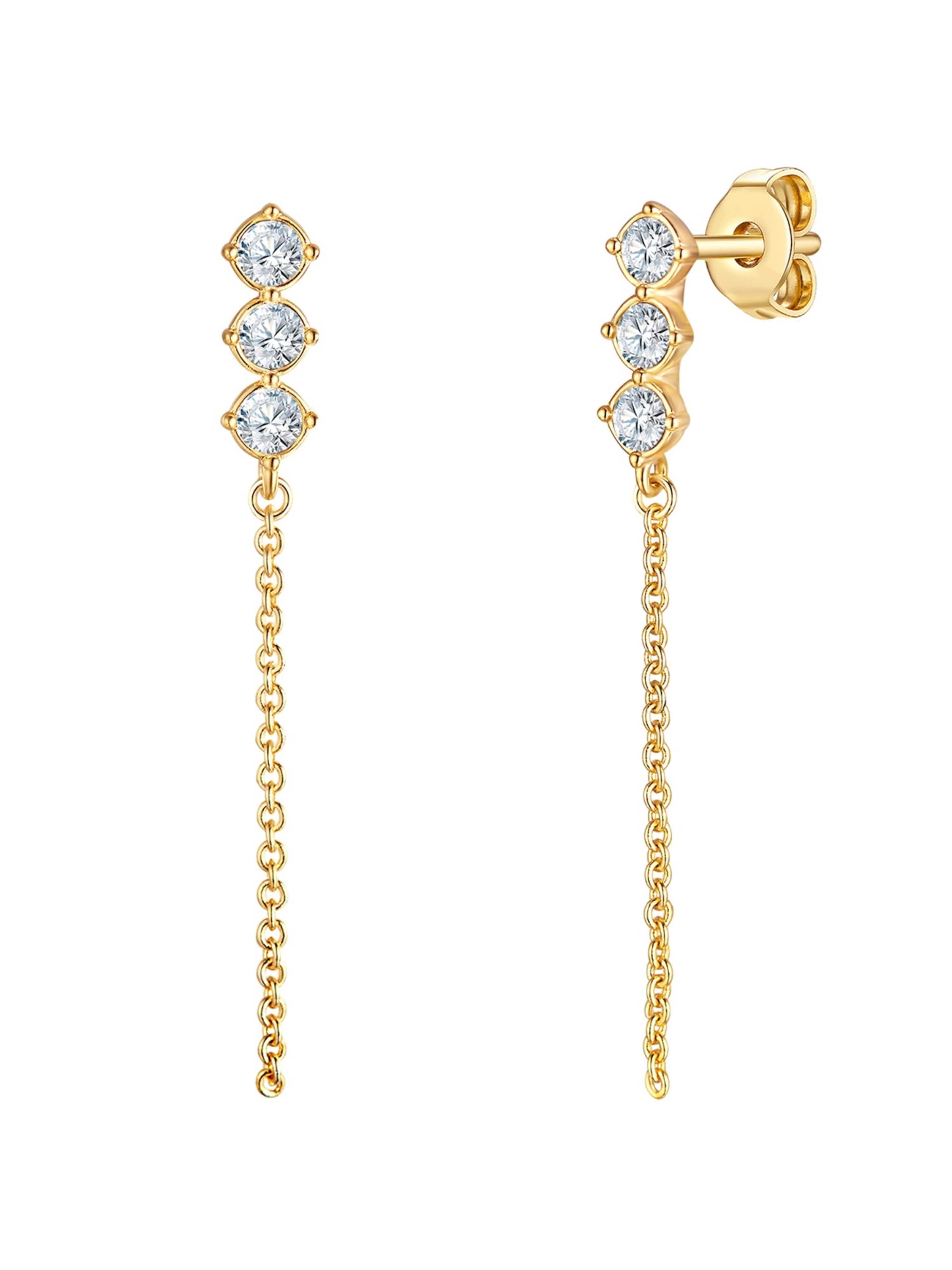 Lulu & Jane Earrings in Gold: front