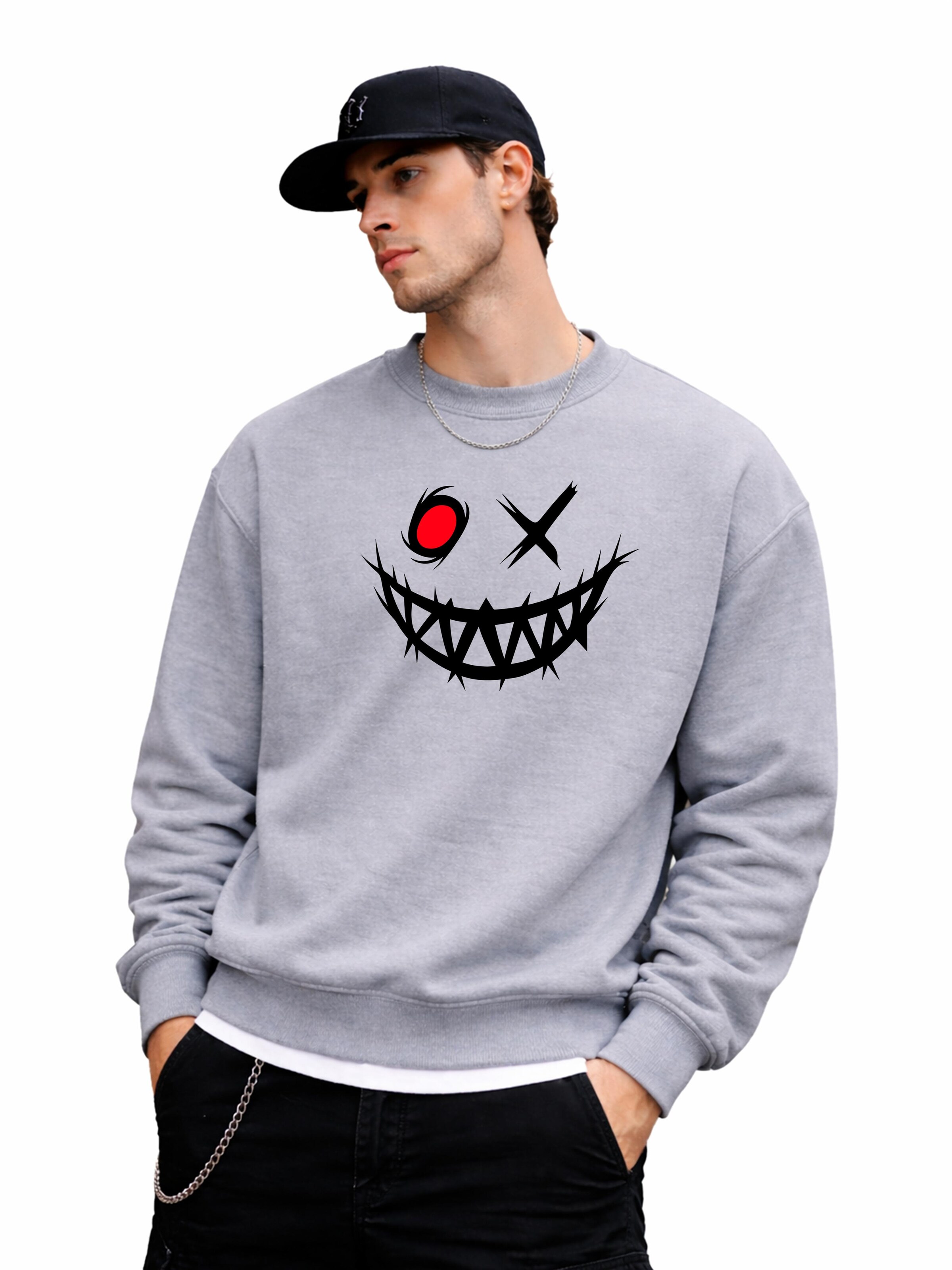 Banco Pullover 'Scary_Face'‌‌‌‌‌ in Grau