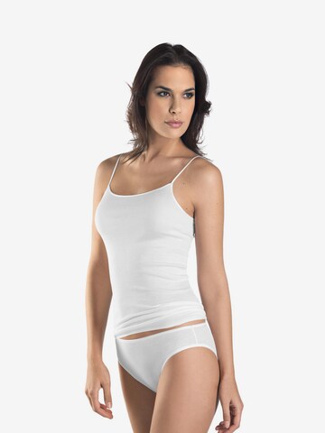 Hanro Top ' Cotton Seamless ' in White: front