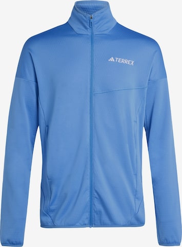 Veste en polaire fonctionnelle 'Xperior' ADIDAS TERREX en bleu : devant