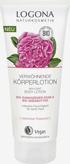 Logona Bodylotion 'Bio-Damaszener Rose & Bio-Sheabutter' in mischfarben / weiß, Produktansicht