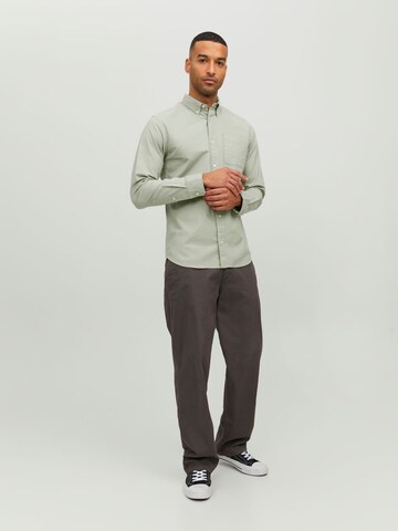 JACK & JONES Regular fit Button Up Shirt 'JPRBLUBrook' in Green