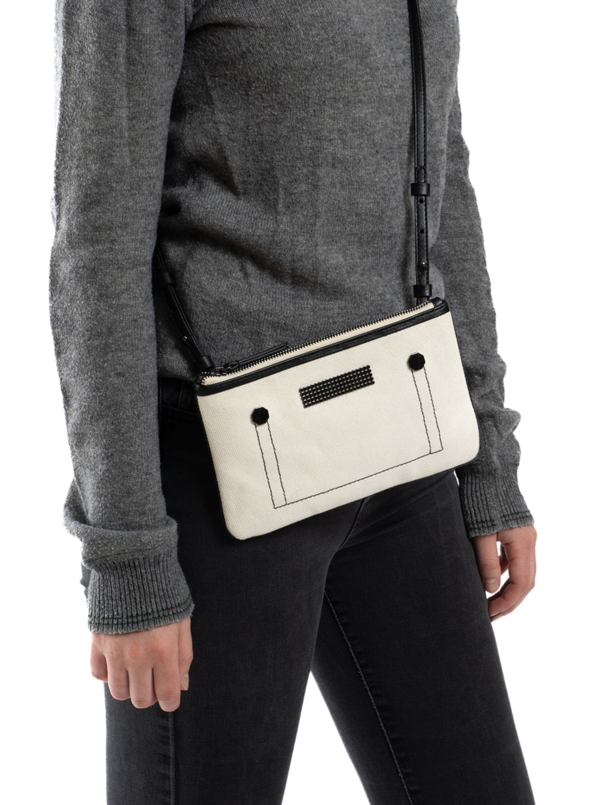 Clio Crossbody bag 'MINI DENIM CANVAS' in White