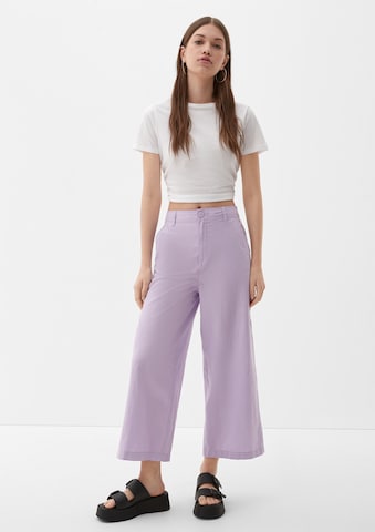 Wide Leg Pantalon QS en violet